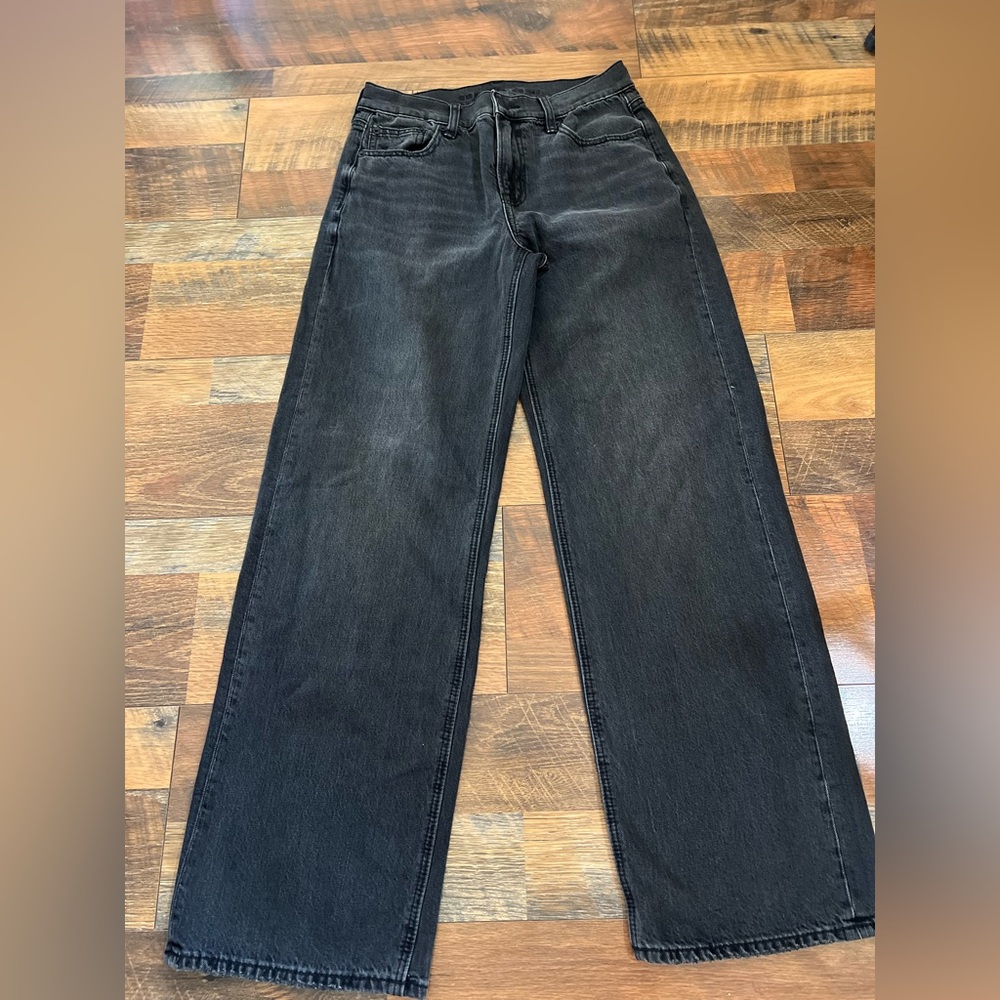 American Eagle Outfitters Women's Black Wide Leg Jeans
